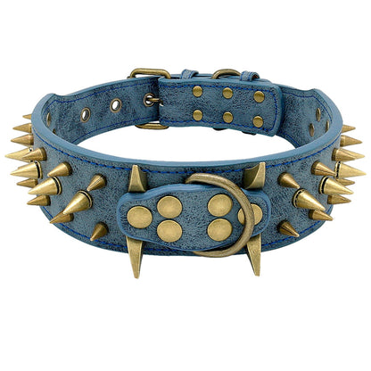 PU Leather Spiked Studded Dog Collar