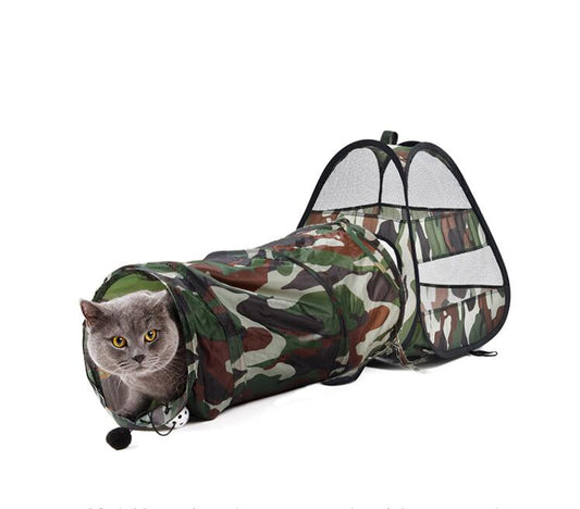Camouflage Funny Cat Tunnel