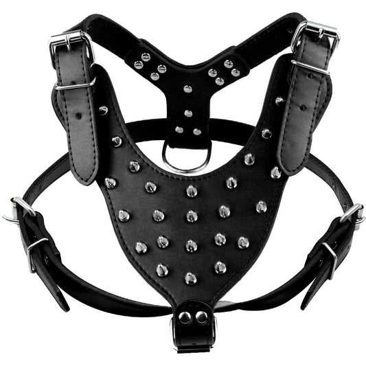Cool Spiked Studded Leather Dog Harness