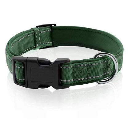 Reflective Neoprene Padded Dog Collar