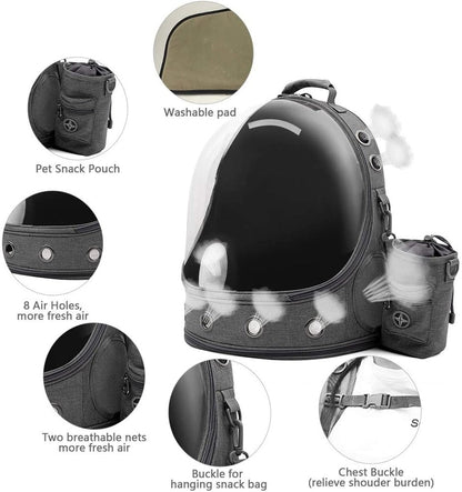 Premium Space Capsule Dog Backpacks