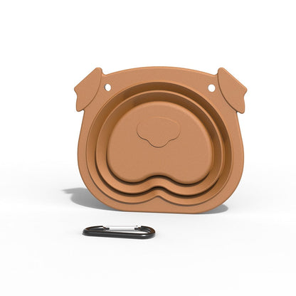 Collapsible Dog Bowl With Carabiner