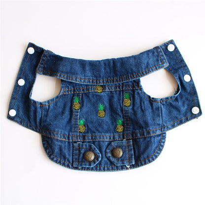 Pineapple Blue Denim Dog Jacket