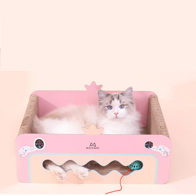 Interactive Cat Scratcher With Bell