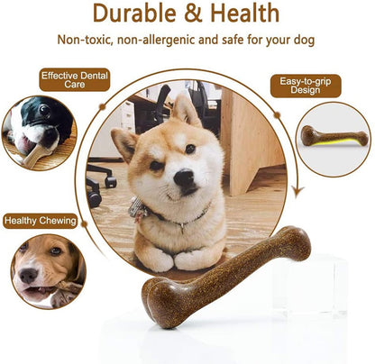 Nearly Indestructible Dog Bone Natural Toy