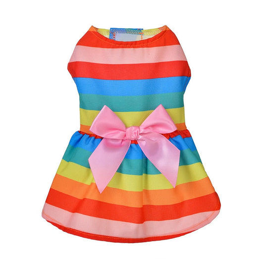 Cute Rainbow Dog Princess Skirt