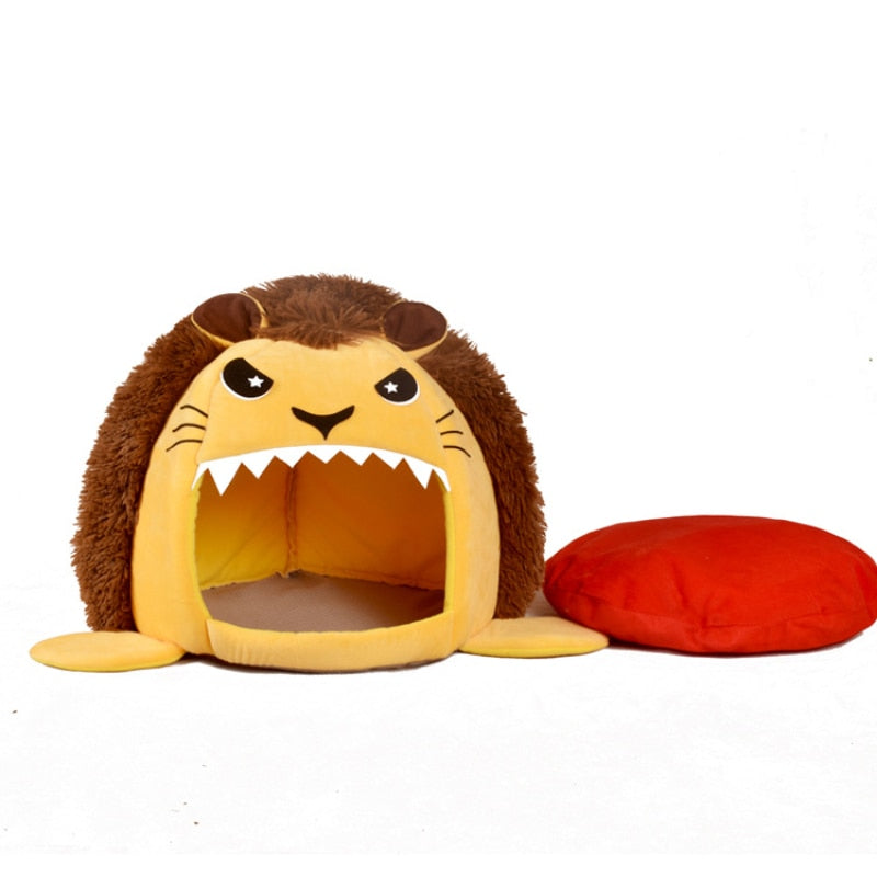 Cute Cartoon Lion Cat Bed