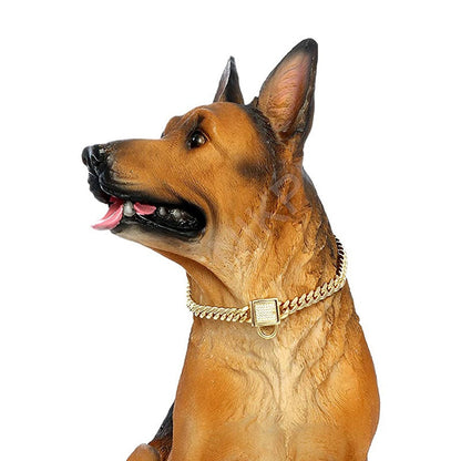 Stainless Steel Cuban Link Dog Collar