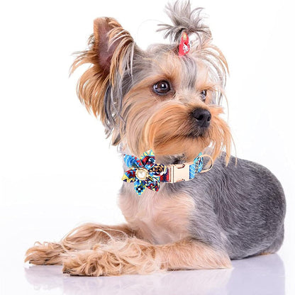 Beautiful Flower Soft Dog Collar