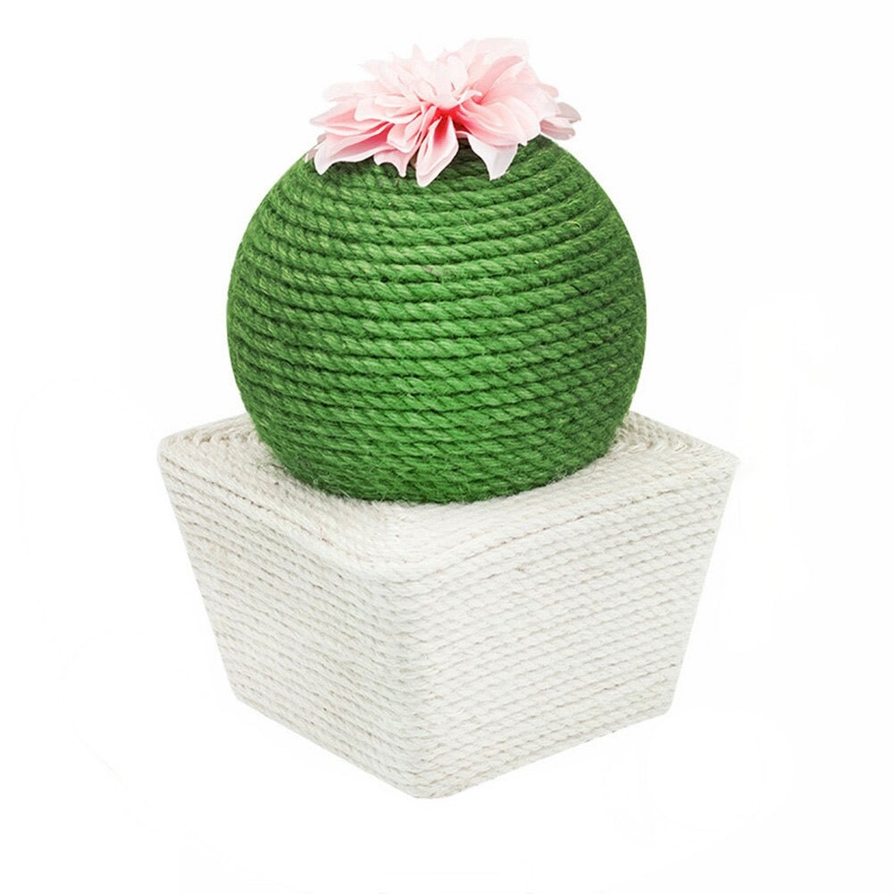 Green Cactus Cat Scratching Ball