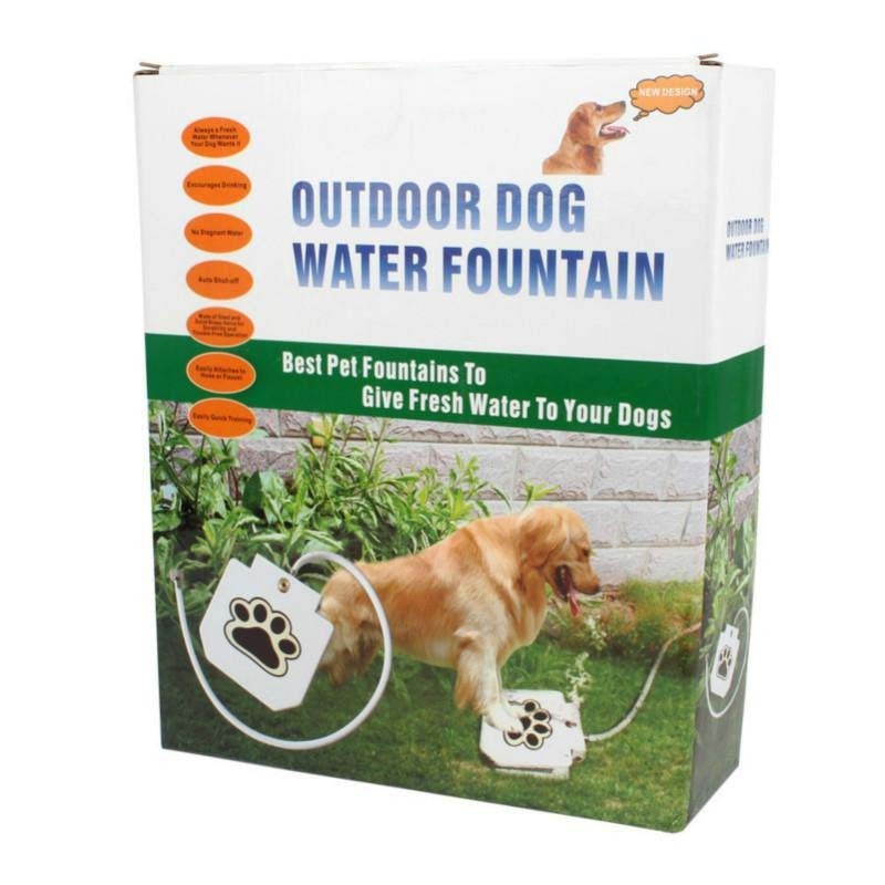 Outdoor Dog Step On Water Fountain