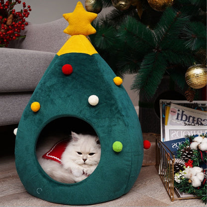 Christmas Tree Cat House