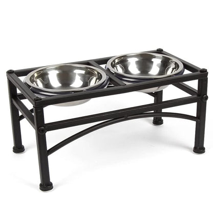 Antiskid Stainless Steel Raised Dog Bowl