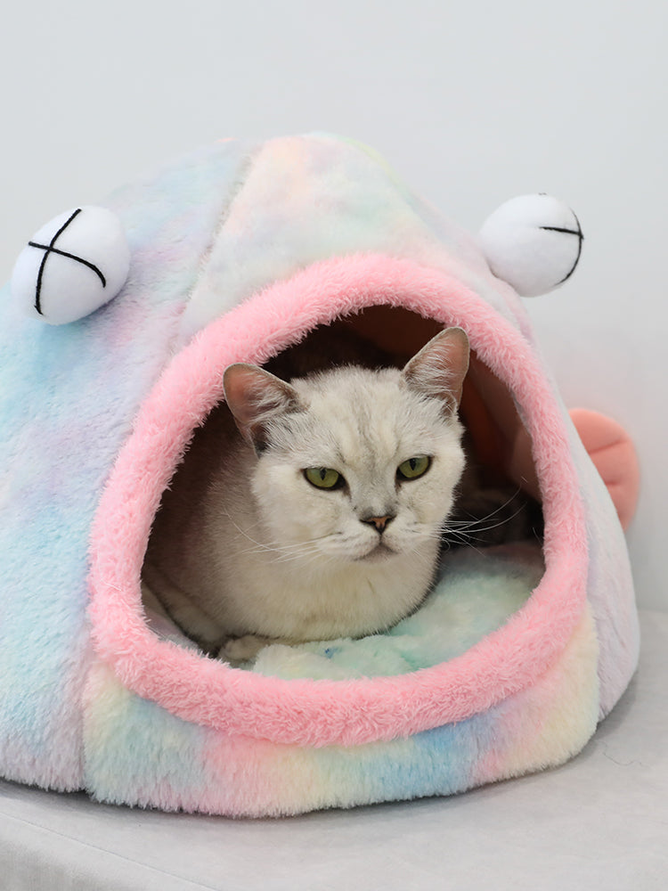 Cute Fish Shape Pet Soft Bed