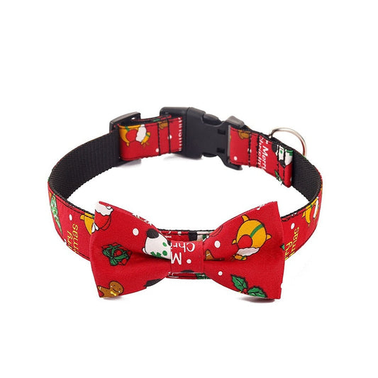 Christmas Bow Tie Dog Collar