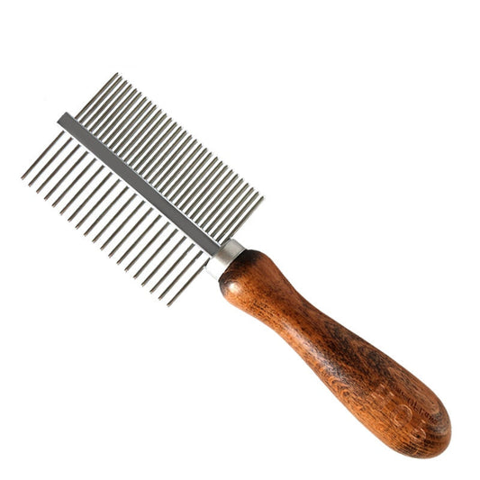 Dual Sided Wooden Dog Comb