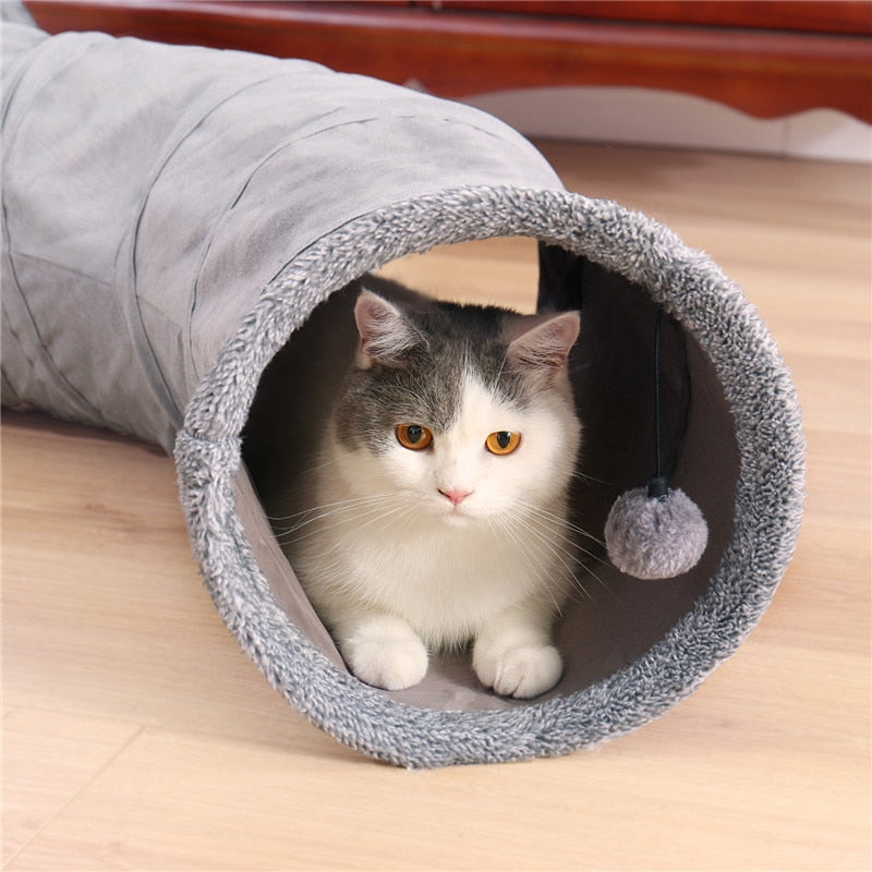 Collapsible Hideaway S Shape Cat Tunnel