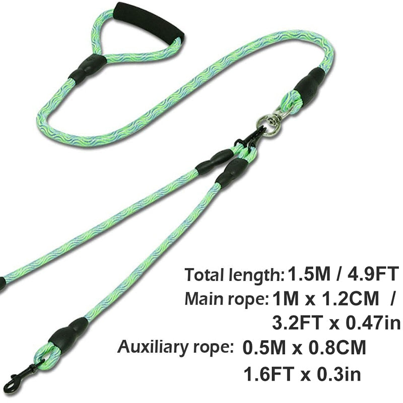 Tangle Free Fashion Dual Dog Lead