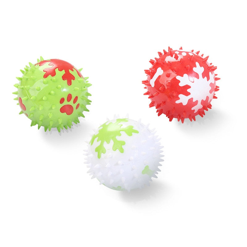 Snow Flake Pattern Dog Ball Toy