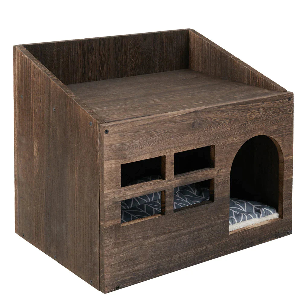 Durable Wooden Cat Cave House