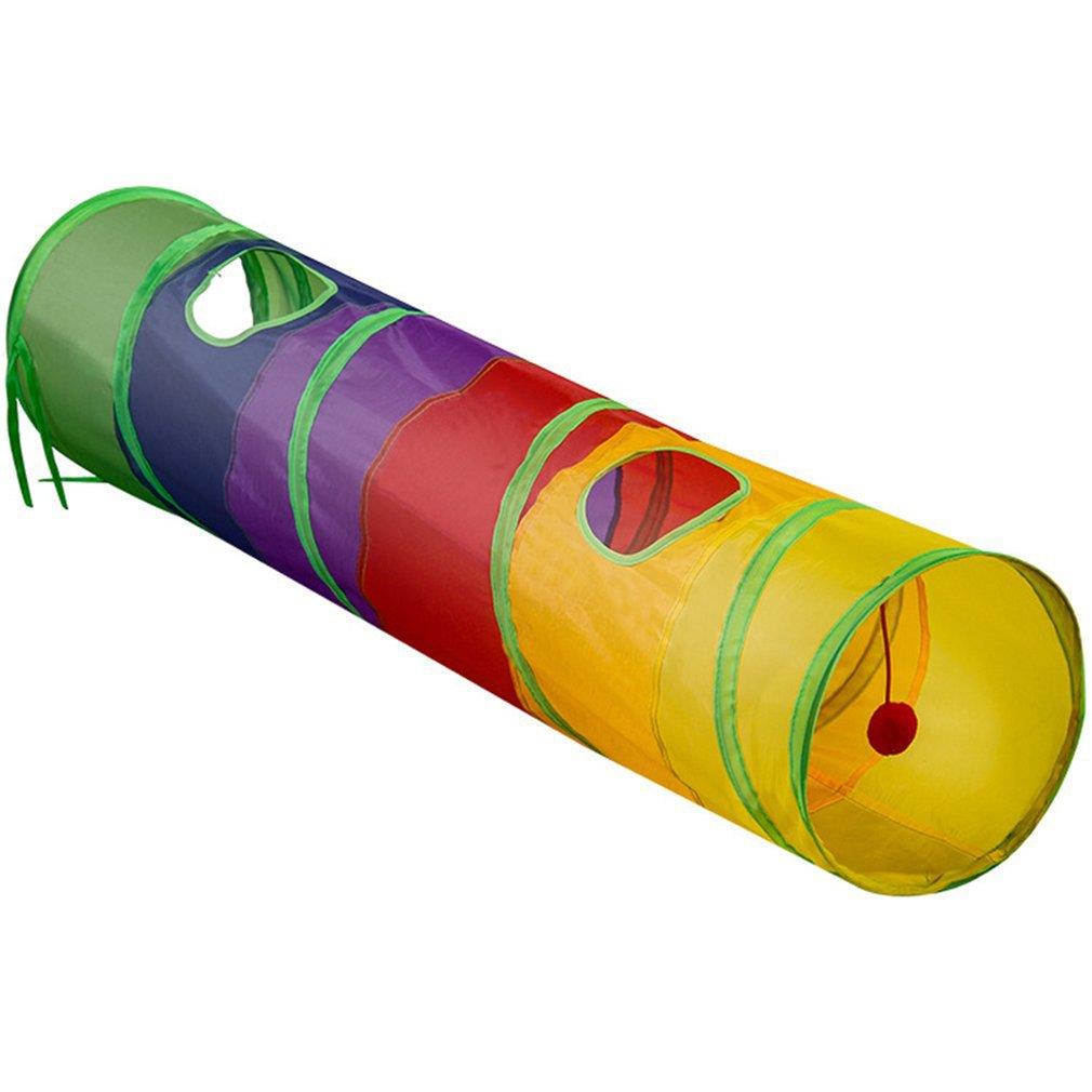 2 Holes Rainbow Cat Tunnel