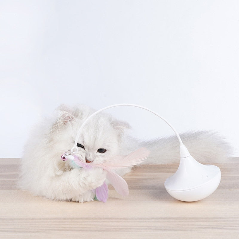 Interactive Cats Stick Feather Tease Toy