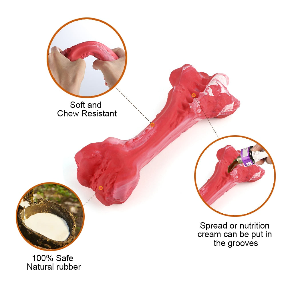 Squeaky Tough Dog Bone Chew Toy