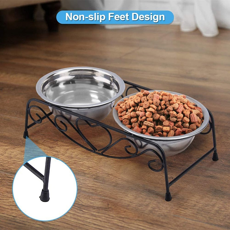 Sturdy Stainless Steel Double Dog Bowls