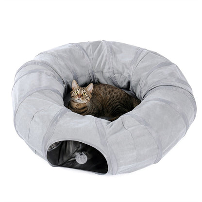 Fun Cat Tunnel With Cushion Mat