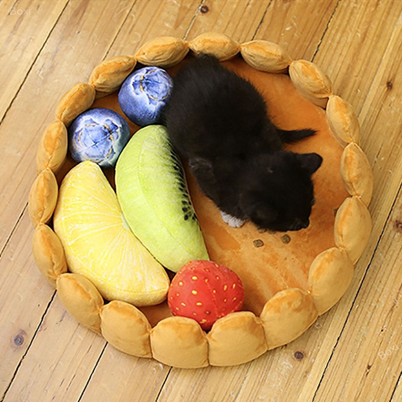 Kawaii Fruit Tart Pet Bed