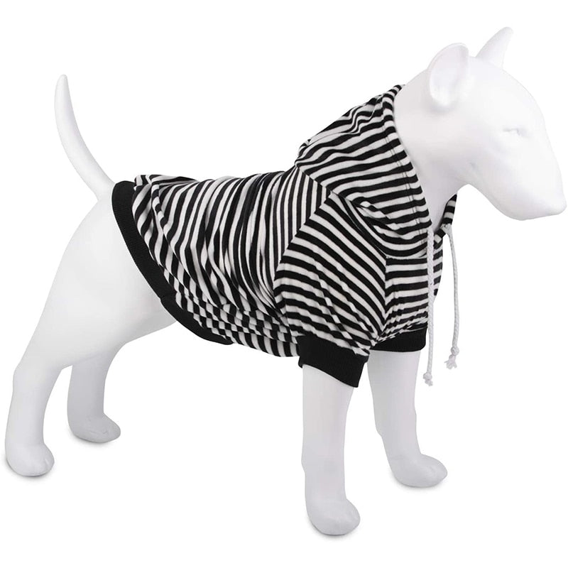 Fashion Striped Dog Hoodie Clothes