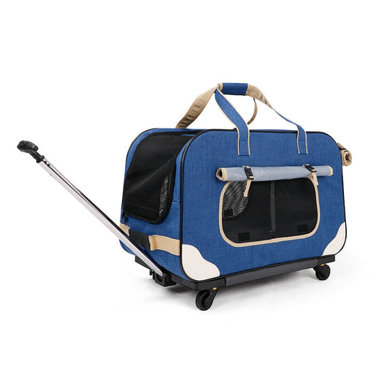 Portable Pet Carrier With Wheels