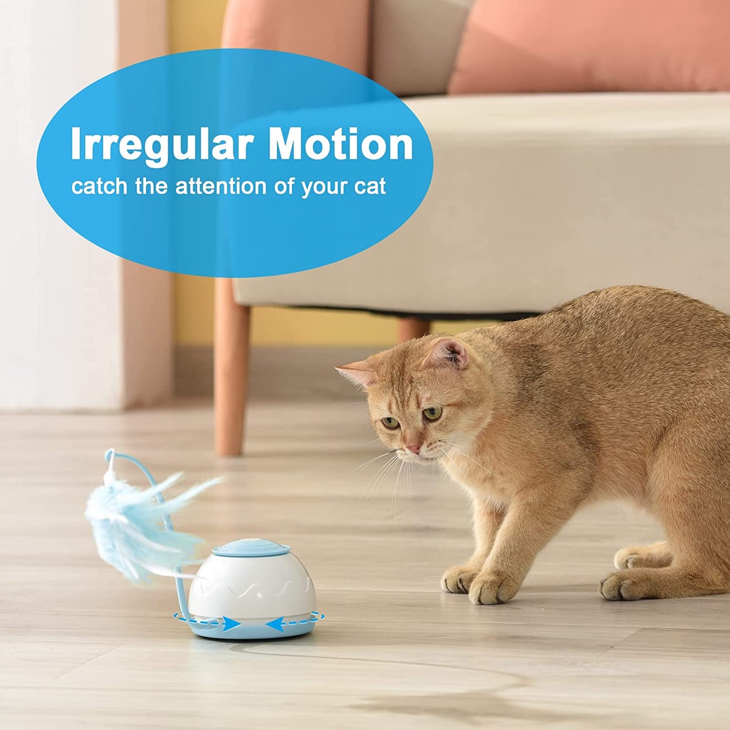 360 Rotating Teasing Feather Cat Toy