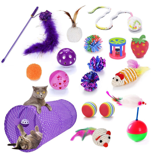 17 Pack Assorted Cat Toys