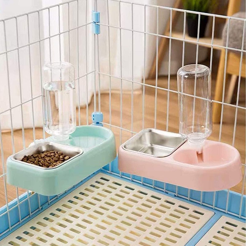 Durable Dog Crate Dual Bowl