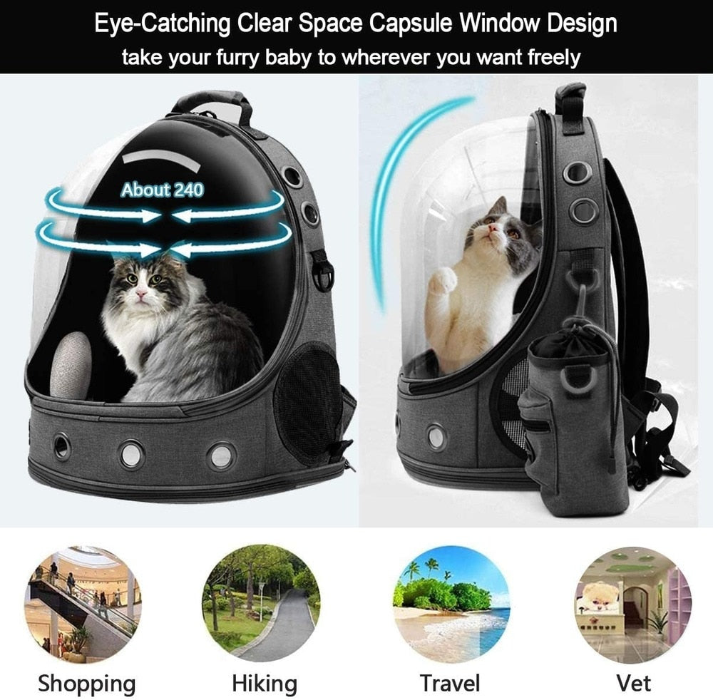 Premium Space Capsule Dog Backpacks