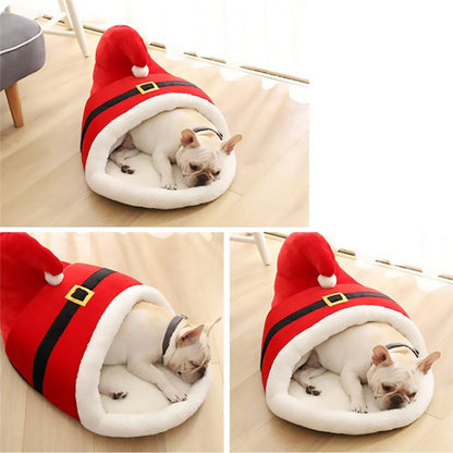 Christmas Hat Shaped Dog Bed