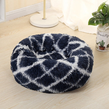 Plush Calming Donut Dog Bed