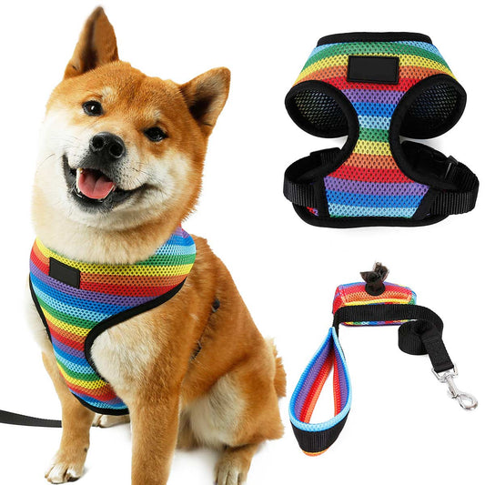 Rainbow Pet Chest Walking Vest