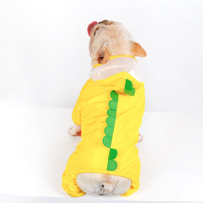 Cute Dinosaur Cosplay Dog Raincoat