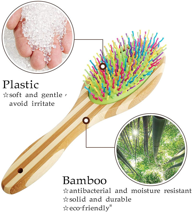 Effective Bamboo Bristle Dog Brush