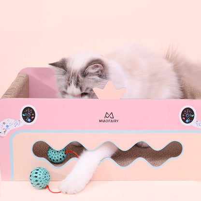 Interactive Cat Scratcher With Bell