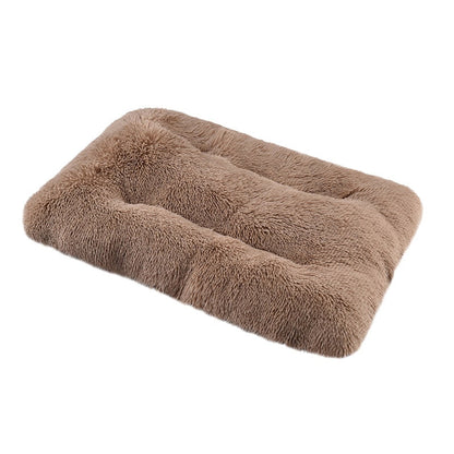 Fluffy Calming Long Plush Dog Bed