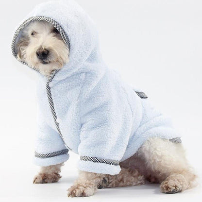 Soft Hoodie Dog Drying Bathrobe
