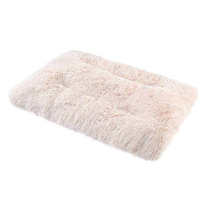 Fluffy Calming Long Plush Dog Bed