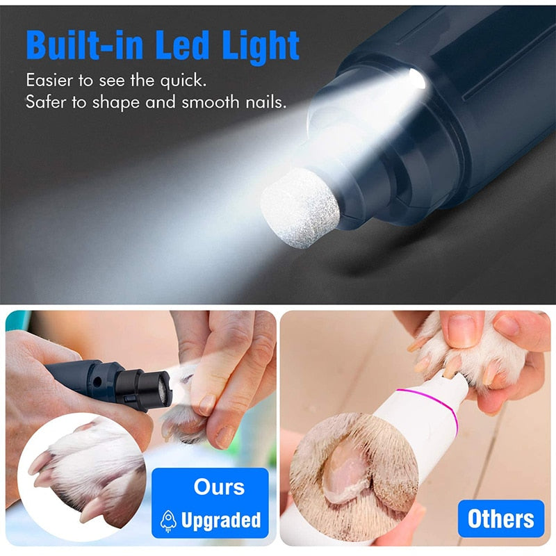 2 Speed USB LED Light Dog Nail Grinder