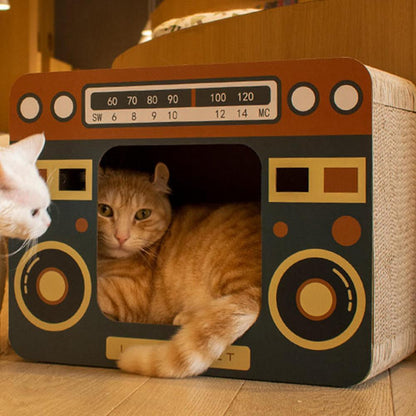 Retro Radio Cat Scratcher Board