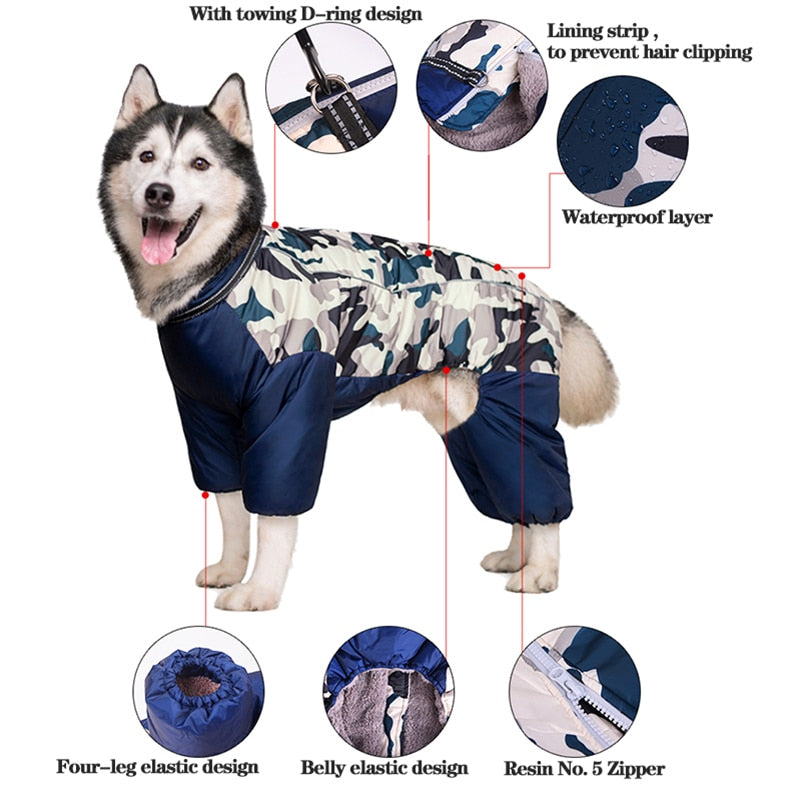 Large Dog Warm Fleece Jackets