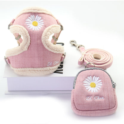 Embroidery Soft Warm Dog Harness