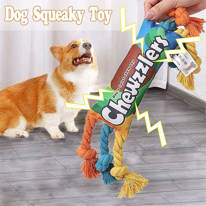 Squeaky Rainbow Candy Shaped Dog Toy